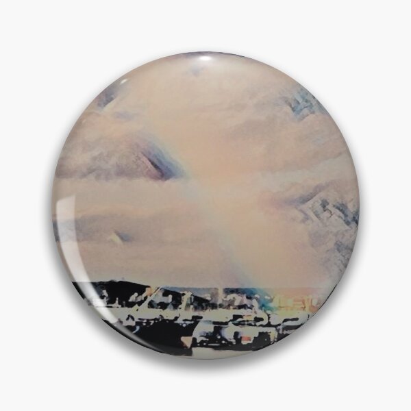 Item preview, Rainbow at Honolulu Harbor Painting designed and sold by EloiseArt.