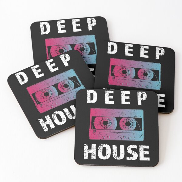 Aperçu de l'œuvre Deep House Cassette pour DJ, raver, club, festival créée et vendue par Print Androïde.