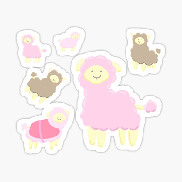 Kawaii Happy Llama Alpaca Waterproof Stickers, Alpaca Stickers –  MyKawaiiCrate