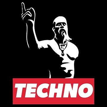 Artwork thumbnail, Techno Viking meme legend for techno DJ, raver, club, festival by Print Androïde