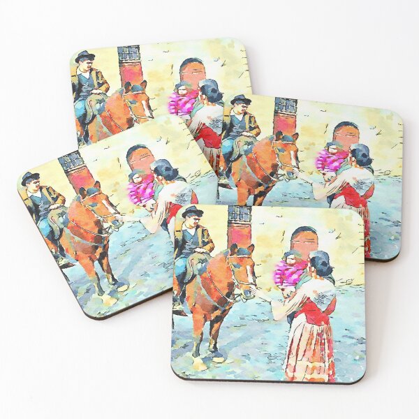 Item preview, Barbarano Romano: man on horseback and woman with traditional dress designed and sold by Giuseppe Cocco.