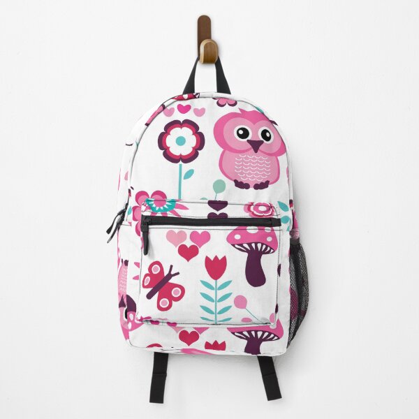 Item preview, Pink Folk Forest Scene Owl Bird Botanical Garden designed and sold by CoitoCG.