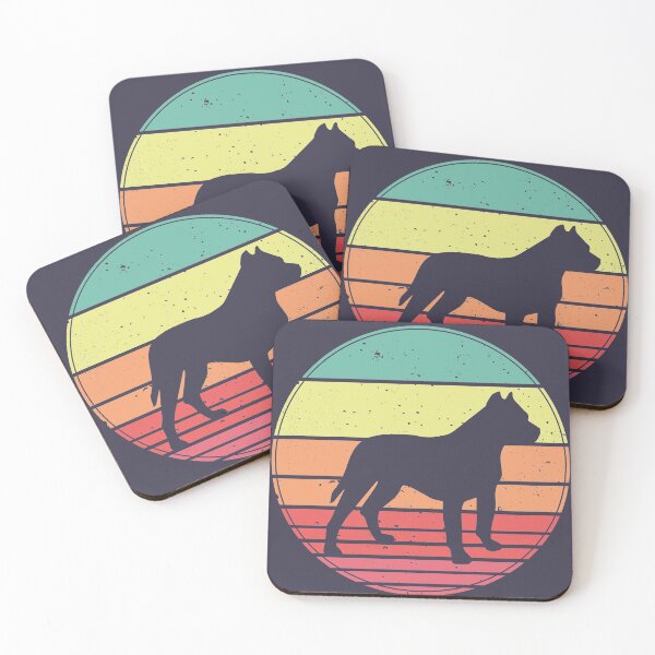 Item preview, Pitbull Vintage Retro Sunset designed and sold by faudeltn.