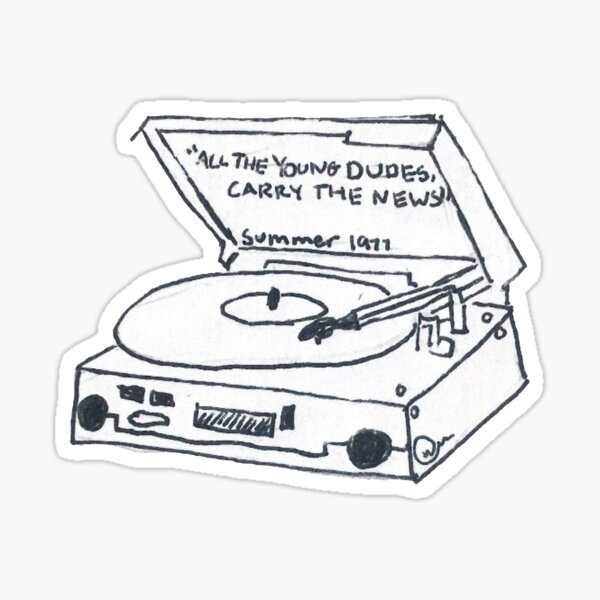 Item preview, "All The Young Dudes" Record Player designed and sold by georgieeneshop.