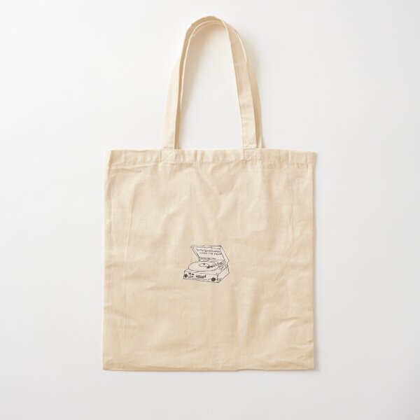 "All The Young Dudes" Record Player Cotton Tote Bag