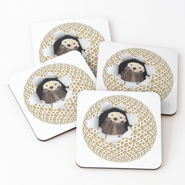 Item preview, 3D Trippy Art, Otter Shock! Cute Otter inside a Hole. designed and sold by TheKingdomAttic.