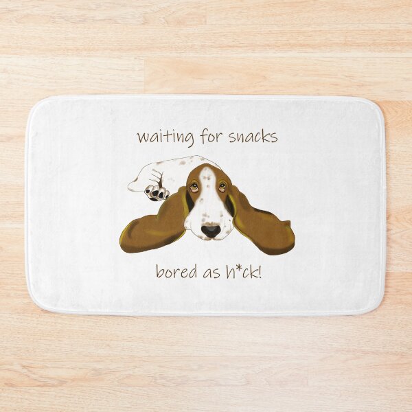 Item preview, Basset Hound bored and waiting for snacks designed and sold by Brushes with Nature.