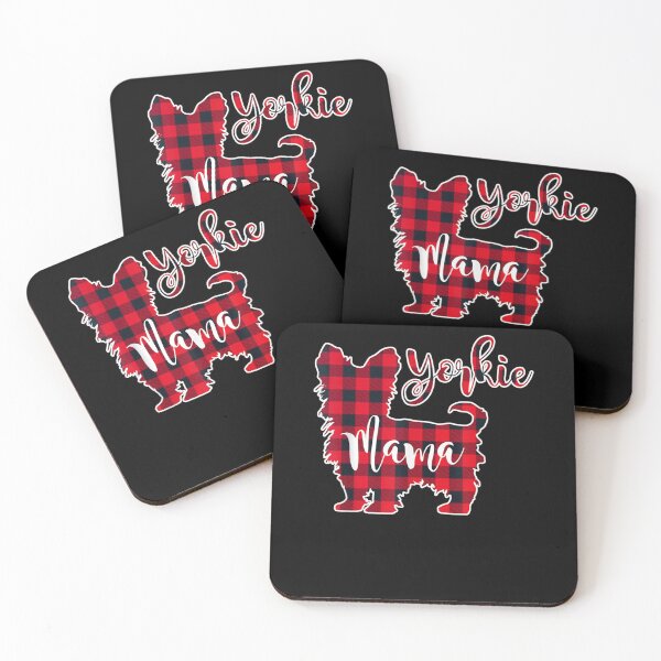 Item preview, Yorkie Mama Profile Yorkshire Terrier Buffalo Plaid Check designed and sold by lolahomya.