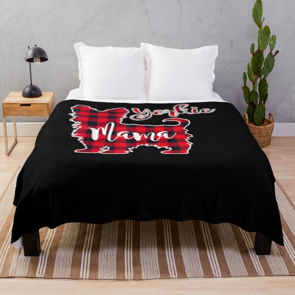 Item preview, Yorkie Mama Profile Yorkshire Terrier Buffalo Plaid Check designed and sold by lolahomya.