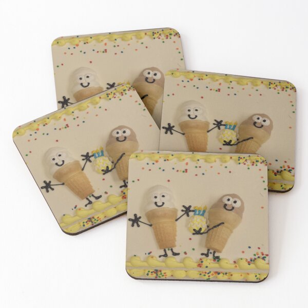 Item preview, Ice Cream Sheet Cake With Cone People and Birthday Cake designed and sold by gailmariekern.