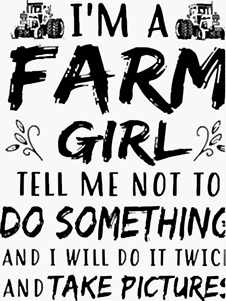 "Farm Girl" Sticker for Sale by roibantay Redbubble