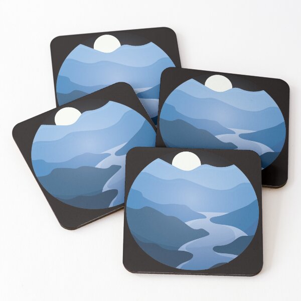 Item preview, Mountains In Blue Gradient  designed and sold by OnlyPrint20.