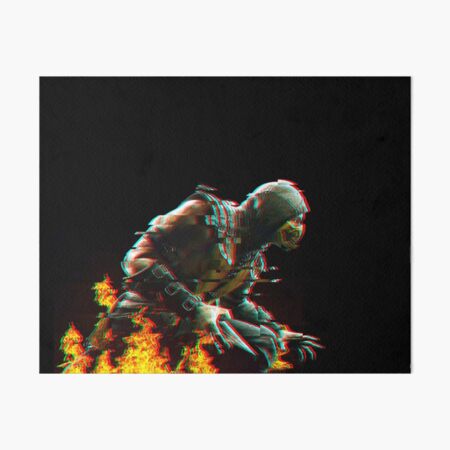 Artikel-Vorschau von Mortal Kombat Glitch-Effekt mit Flammen und Feuer, designt und verkauft von ScarSpace.
