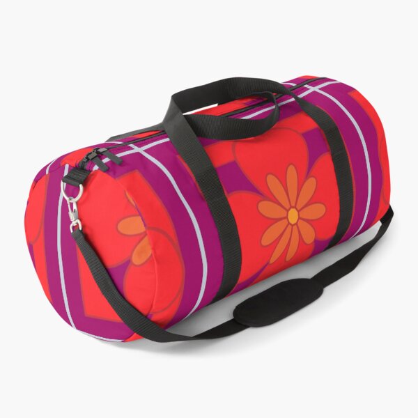Item preview, Beautiful floral tile repeat pattern, bright red and purple designed and sold by Susan Marie Williams.