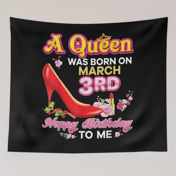 Item preview, A Queen Was Born On March 3 3rd Happy Birthday To Me Pink designed and sold by lolahomya.