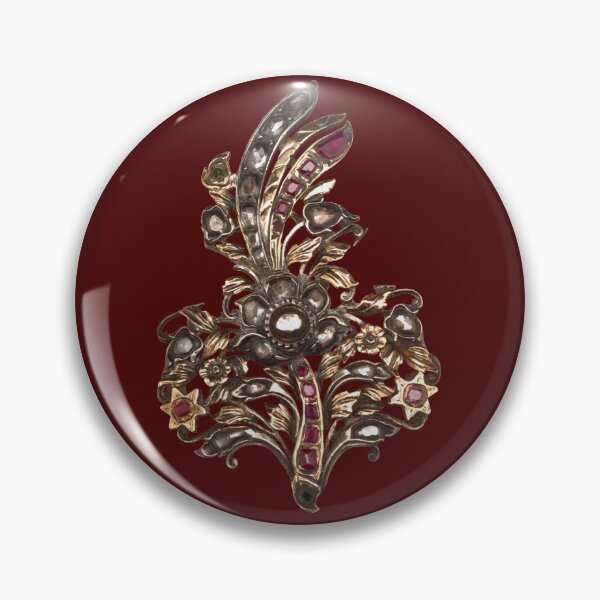 Item preview, Red and Silver Flower | Vintage Accessories designed and sold by KnightandMoon.