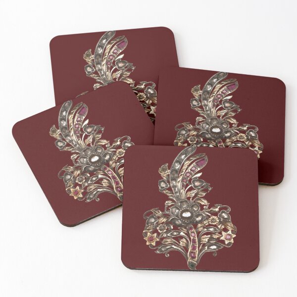 Item preview, Red and Silver Flower | Vintage Accessories designed and sold by KnightandMoon.