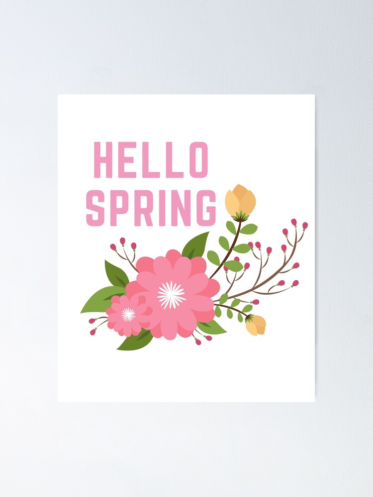 Thumbnail 1 of 3, Poster, Hello Spring designed and sold by VivaGul.