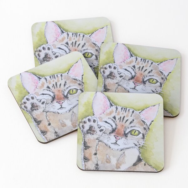 Item preview, Cute Green Eyed Kitten Demands Attention designed and sold by Ofingood-Art.