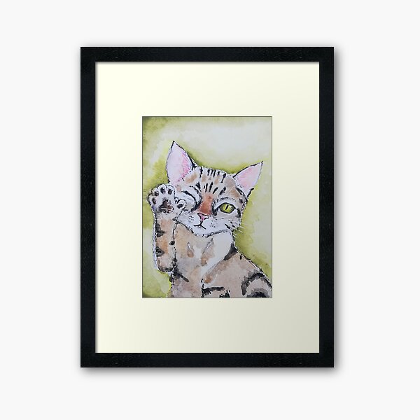 Item preview, Cute Green Eyed Kitten Demands Attention designed and sold by Ofingood-Art.