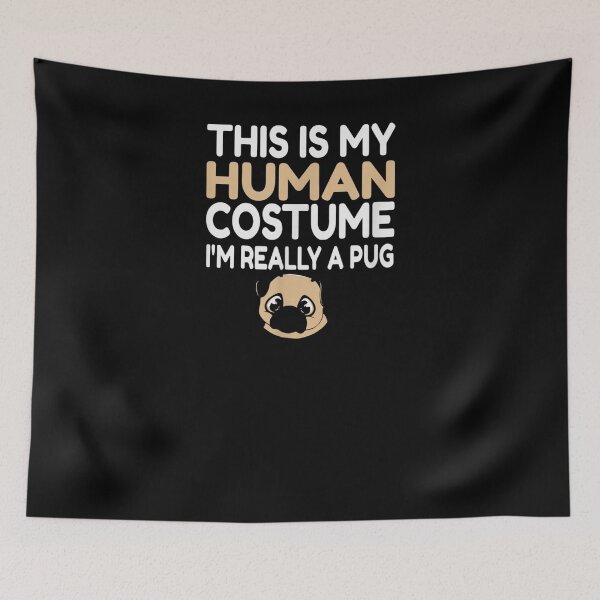Item preview, This Is My Human Costume I'm Really A Pug Funny Dog Lover designed and sold by ninapfvu.
