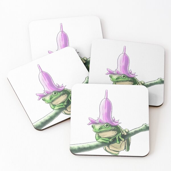 Item preview, Cute Little Tree Frog with Flower Hat designed and sold by Tyrique Chin Hon Foei.