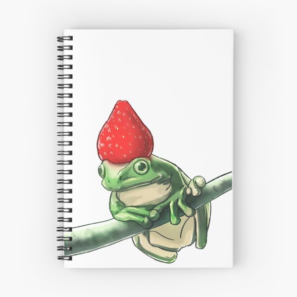 Item preview, Cute Little Tree Frog with Strawberry Hat designed and sold by Tyrique Chin Hon Foei.