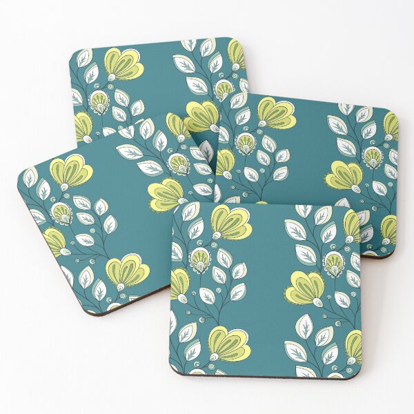 Item preview, Colored Striped Pattern with Vintage Floral Motifs designed and sold by lissantee.