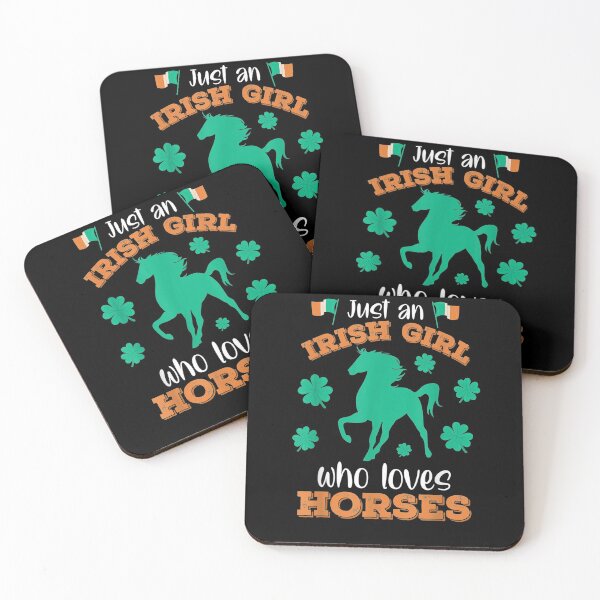 Item preview, St Patricks Day Irish Girl Who Loves Horses Vintage Shamrock designed and sold by ninapfvu.
