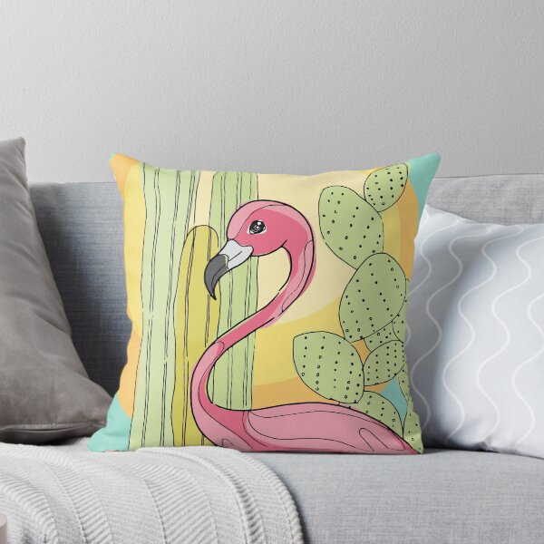 Item preview, Palm Springs Pink Flamingo designed and sold by cateyesandcacti.