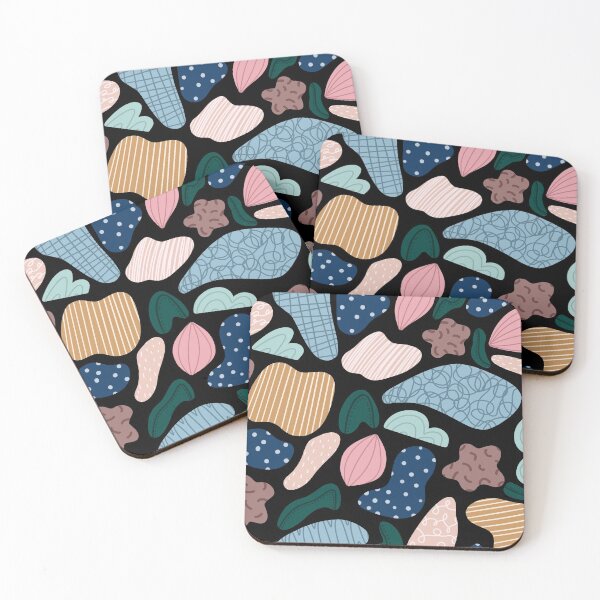 Item preview, Abstract shapes on Black Background designed and sold by daisy-creations.