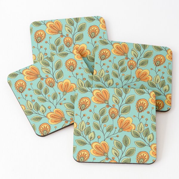 Item preview, Colored Pattern with Vintage Floral Motifs designed and sold by lissantee.