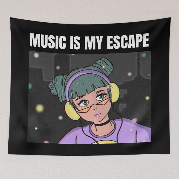 Item preview, Music Is My Escape Record Collector Musiclover Musiclovers Musican designed and sold by KLINESTORE.