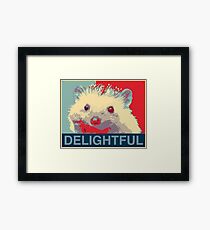 Delightful Hedgehog Framed Print