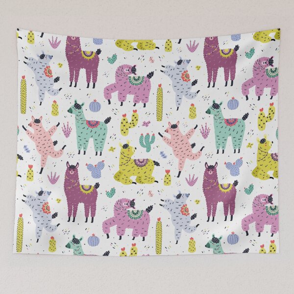 Item preview, Cute llamas, alpacas and cactuses designed and sold by della95.