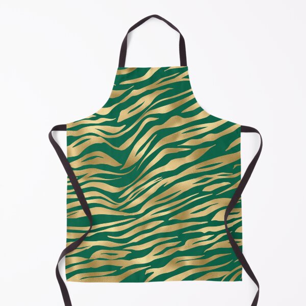 Item preview, Emerald and Metallic Gold Tiger Stripes designed and sold by WOW TeesAndThings.