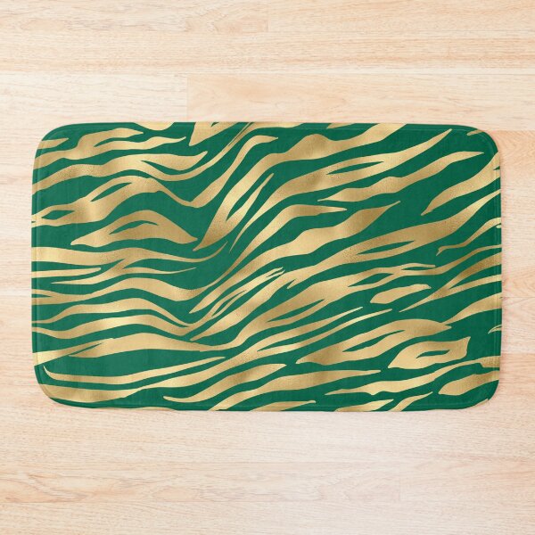 Item preview, Emerald and Metallic Gold Tiger Stripes designed and sold by WOW TeesAndThings.