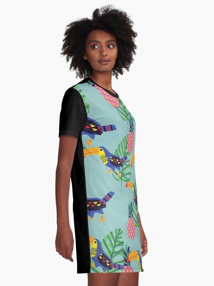 Alternate view of Toucan Vibes Graphic T-Shirt Dress