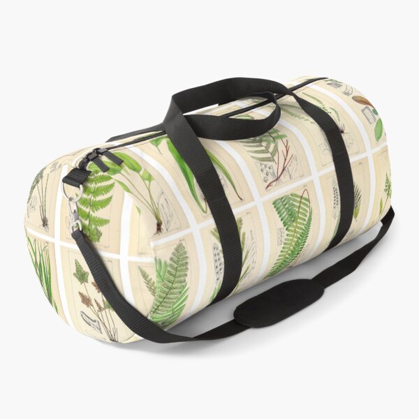 Ferns, Old Historic Botanical Drawings in a Poster (Landscape) Duffle Bag