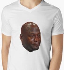 CRYING JORDANIEN T-Shirt mit V-Ausschnitt