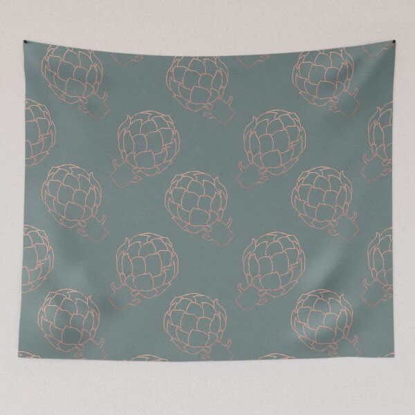 Item preview, Rose Gold & Sage Artichokee designed and sold by tuesdaytextiles.