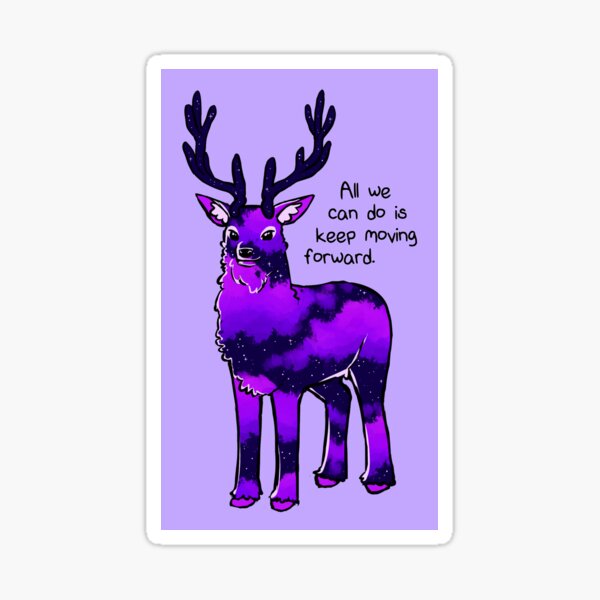 Item preview, "All We Can Do is Move Forward" Night Sky Stag designed and sold by thelatestkate.