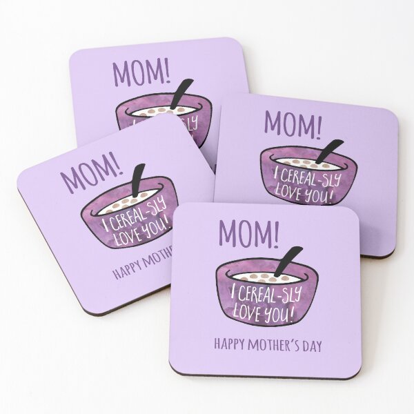 Item preview, Mother's day funny pun - "Mom, I CEREALsly love you!" designed and sold by hitechmom.