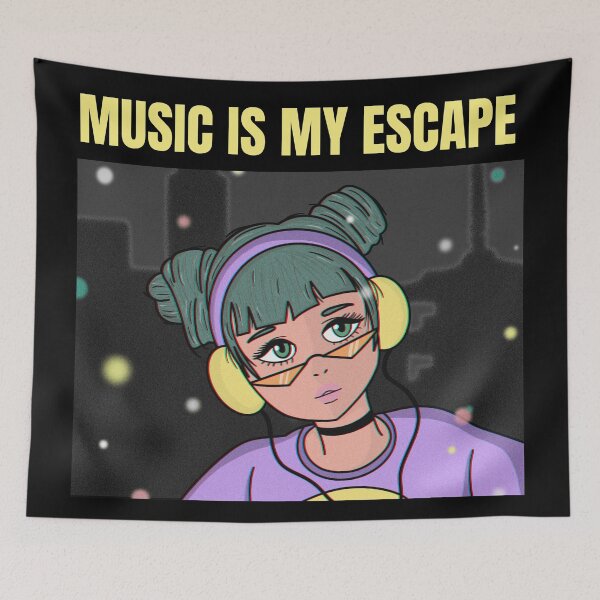 Item preview, Music Is My Escape Record Collector Musiclover Musiclovers Musican designed and sold by KLINESTORE.
