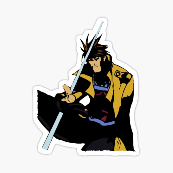 "Gambit" Sticker for Sale by hybridmindart | Redbubble