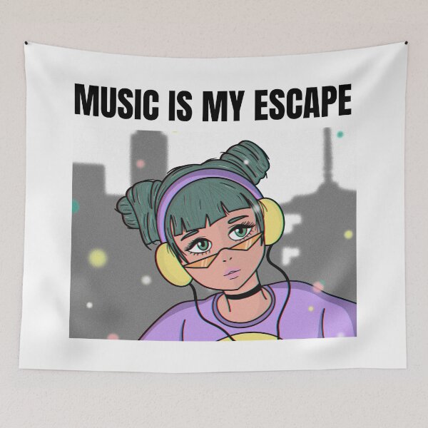 Item preview, Music Is My Escape Record Collector Musiclover Musiclovers Musican designed and sold by KLINESTORE.