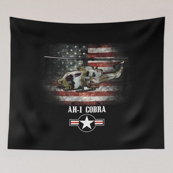 Item preview, AH1 Cobra Combat Air Force Veteran USA Flag designed and sold by Colleen206.