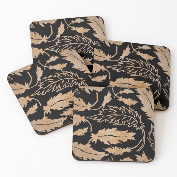 Item preview, Black and Rose Gold Leaves Pattern designed and sold by adriana-holmes.