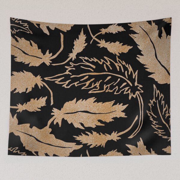 Item preview, Black and Rose Gold Leaves Pattern designed and sold by adriana-holmes.
