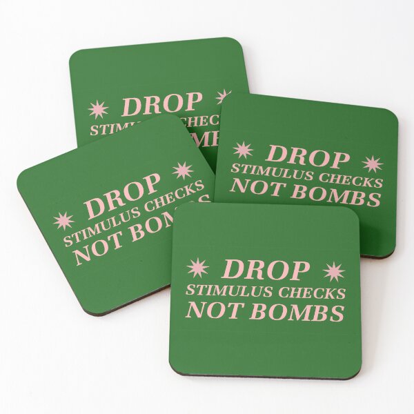 Item preview, Drop Stimulus Checks, Not Bombs designed and sold by Picket Club.